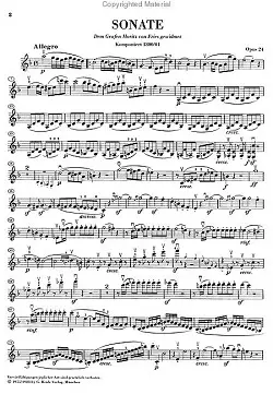 Sonata for Piano and Violin F major op. 24 (Spring sonata)